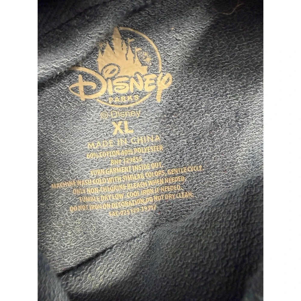 Disney Parks Ink & Paint Mickey Mouse Kids Pullover Hoodie Blue Splatter Size XL